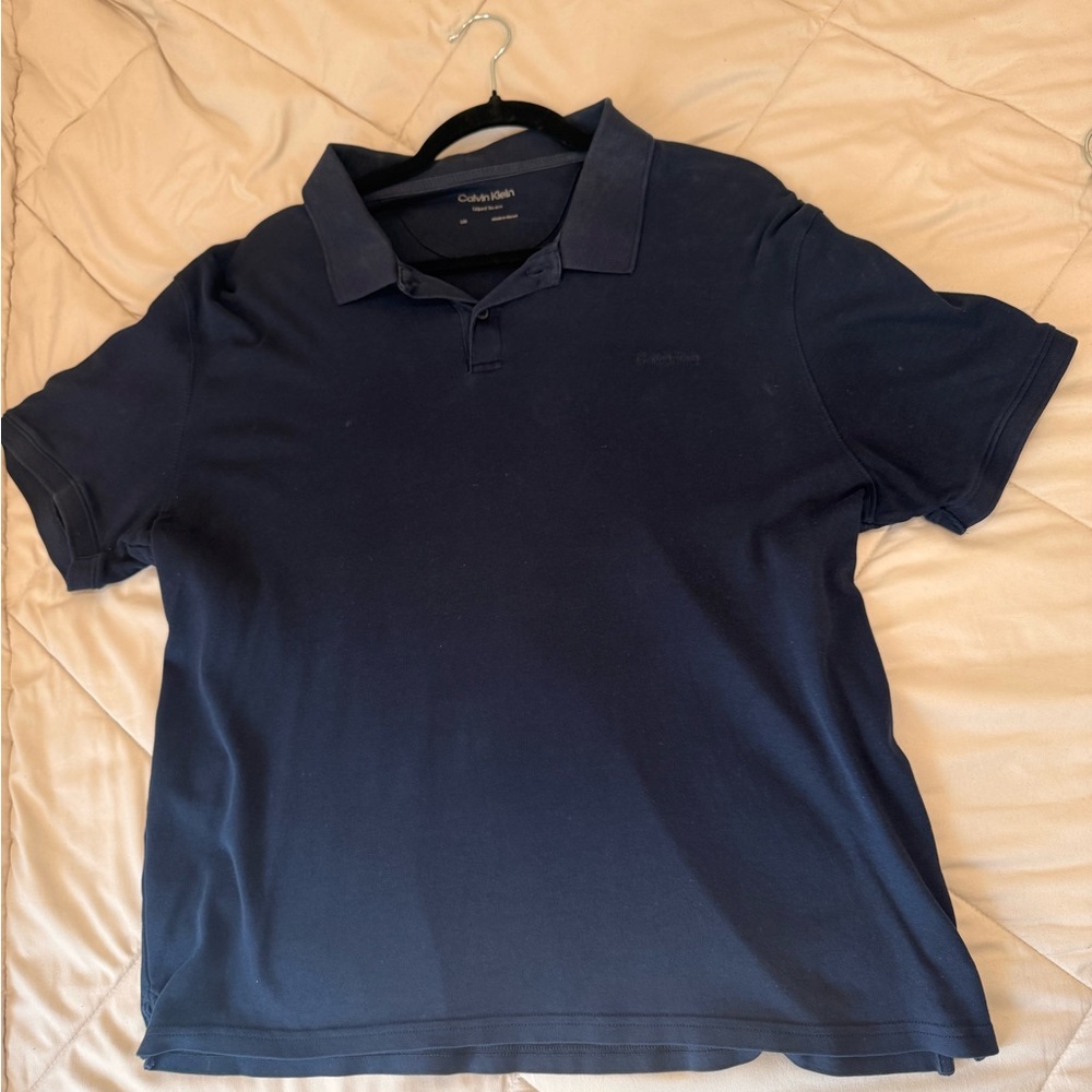 Calvin Klein Men's Dark Blue Polo Shirt